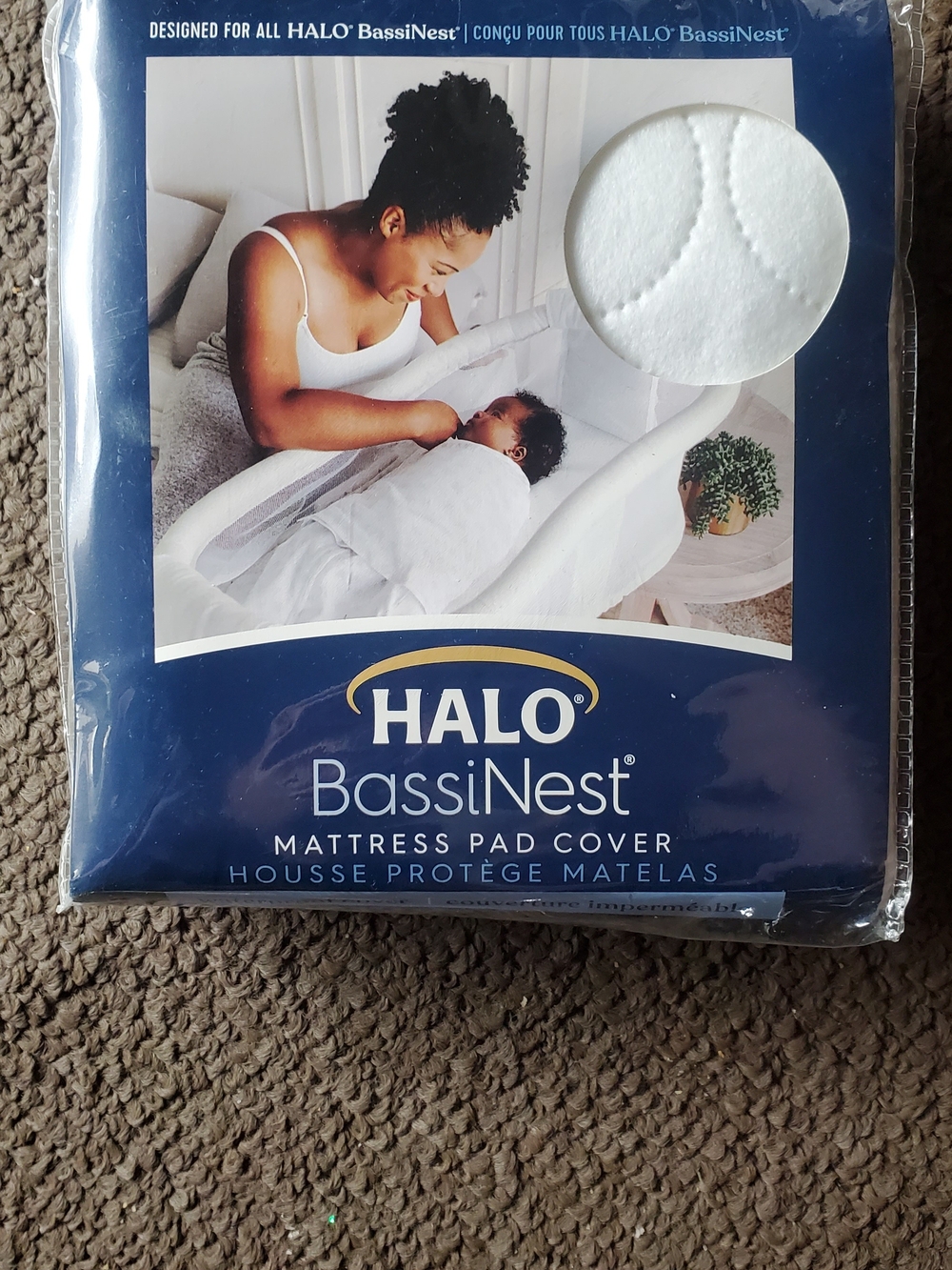 Halo BassiNest Mattress Pad Cover in White